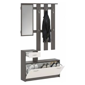 Móvel de entrada garolfo, 8 pares, em madeira beige cashmere