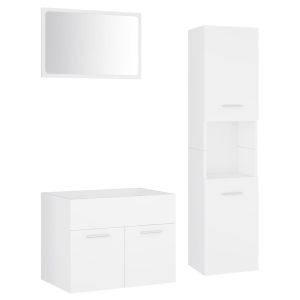 Conjunto de móveis de casa de banho contraplacado branco