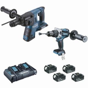 Conjunto de 2 máquinas 18v perfurador dhr264 + furadeira dhp481 - Makita -