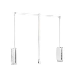 Emuca varão basculante para roupeiro sling, 830 - 1150, plástico branco,