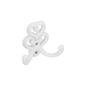Cabide zamac, 73 x 62 mm de diâmetro, branco,balagem  25