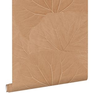 Estahome papel de parede folhas rosa terracota 53 cm x 10.05 m