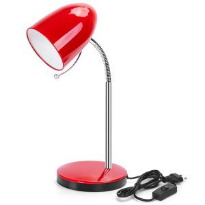 Aigostar lâmpada de mesa retro metal E27 máx 240v vermelho