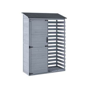 Abrigo para ferramentas cengio 130 cm 57 cm madeira de abeto cinzento