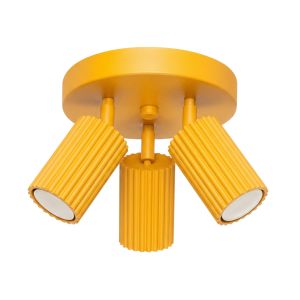 Plafons karbon 3 amarelo alumínio 19.5x18x19.5cm