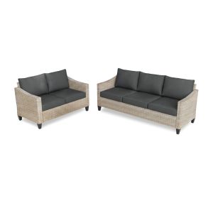 Conjunto de móveis para exterior sanstar, sofá 3+2 em rattan pe. Móveis