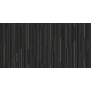 Zambaiti papel de parede linhas gráficas cinzento escuro - 106 cm x 10 m