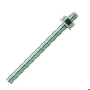Caixa 10 barras roscadas de aço zincado + mutreiro + washers 10x130 mm scel