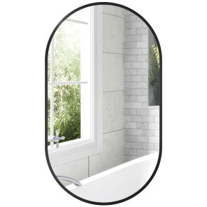 Espelho casa de banho liga de alumínio, vidro preto 40x3x70 cm