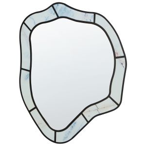 Espelho liverdun 64 cm 86 cm azul claro