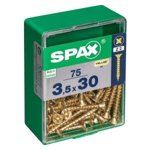 Tirafondo cabeza plana yellox - m - 3,5x30 mm