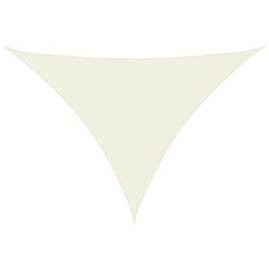vidaXL toldo de vela triangular tela oxford color crema 3,5x3,5x4,9 m