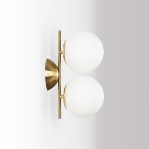Aplique duplo cristal dourado "ana" ø150mm