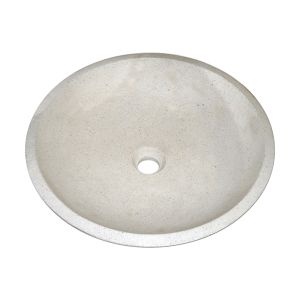 Ondee - lavatório de cuba gela - 44cm - creme - terrazzo - sem descarga