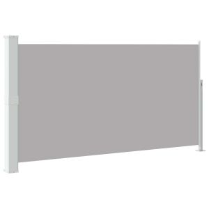 Toldo lateral retrátil para pátio 170x300 cm cinzento
