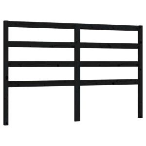 vidaXL cabecero de cama madera maciza de pino negro 166x4x100 cm