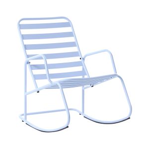 Cadeira de baloiço para jardim turi metal azul claro