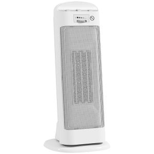 Aquecedor elétrico 20x20x49 cm abs e pa color blanco Homcom
