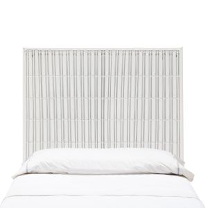 Cabeceira de metal 111x3x90, vime branco