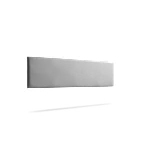 Cabeceira estofada nova pele sintética 220x50x5 cm - prata - moonia