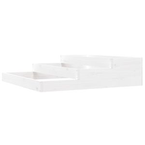 Jardinera madera maciza de pino blanco 107x107x27 cm