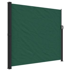 Toldo lateral retrátil 180x500 cm verde-escuro