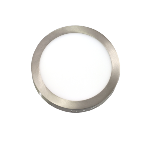 Downlight LED 12w luz neutra 4200k.  superficie com acabamento aço redonda