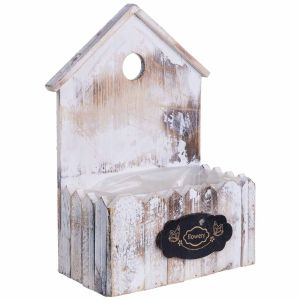 Suporte quadrado de madeira para vasos 21x10x29/10a cm