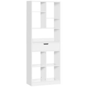 Estante para livro 60x26x158cm mdf color blanco Homcom