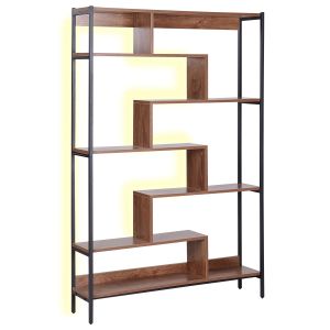 Estante com 6 prateleiras daven 180 cm castanho