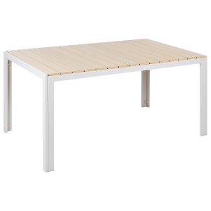 Mesa de jantar de exterior para 6 pessoas como 150 cm 90 cm creme