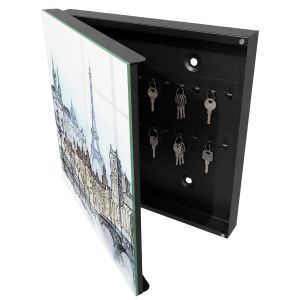 Armário para chaves decorativa 30x30x5, abertura à esquerda tulup
