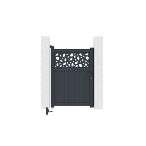 Portão ajustável dolomite sunny 1 m h140 alumínio cinza