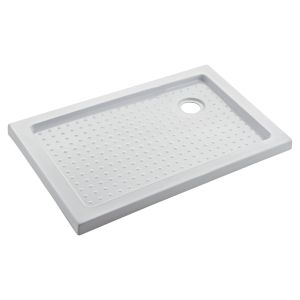 Ondee - plato de ducha yqua  - antideslizante - blanco - 70x120cm