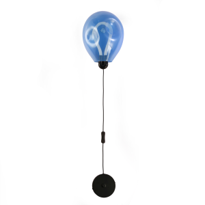 Aplique globo vidro azul 8w LED