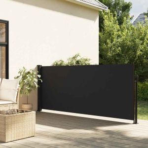 Toldo lateral retrátil 117x300 cm preto egw295855