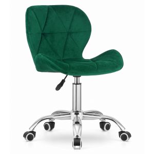 Valora avola giratória veludo verde ergonômica escritório