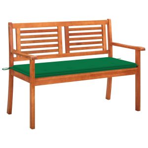 Banco de jardim 2 lugares c/ almofadão 120 cm eucalipto maciço pbk813833