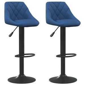 vidaXL taburetes de cocina 2 unidades terciopelo azul