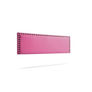 Cabeceira estofada modena pele sintética 220x55x8 cm - rosa - moonia