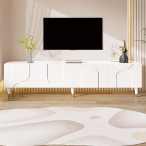 Móvel de tv com 4 portas branco 50x180x40cm