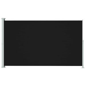 Toldo lateral retrátil para pátio 180x300 cm preto