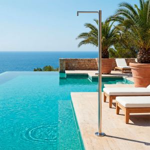 Chuveiro mono de aço inoxidável 316l com sined
