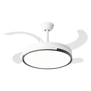 Ventilador de teto retrátil com luz LED e temporizador