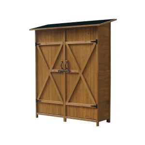 Armário de jardim <<espacio>> - 140 x 49 x 162 cm - castanho