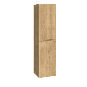 Coluna casa banho suspensa 2 portas 140 x 34,9 x 31,9 cm carvalho natural