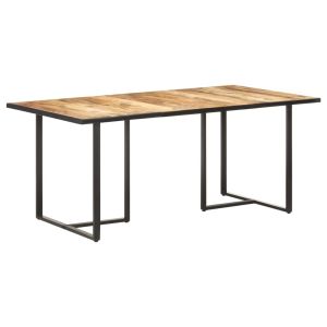 Mesa de jantar 180 cm madeira de mangueira áspera wf992956