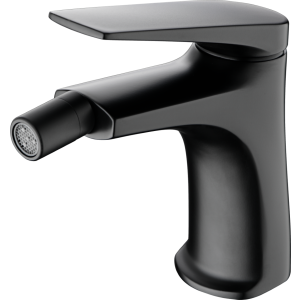 Misturador monocomando para bidê em latão preto fosco com cartucho cerâmico