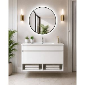Móvel de banho com lavatório nebari sem espelho 60x45 cm branco