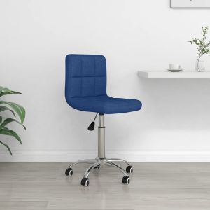 Cadeira de escritório giratória vidaxl tecido azul